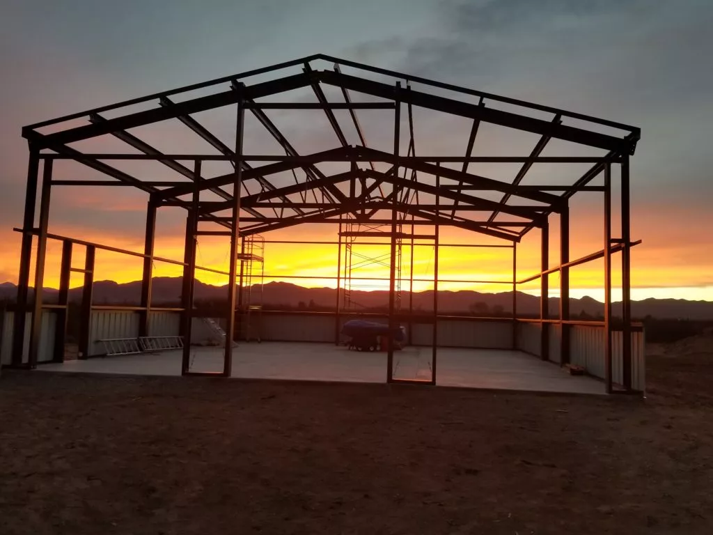 40X50X16 Steel Truss Frame Erection in Nevada