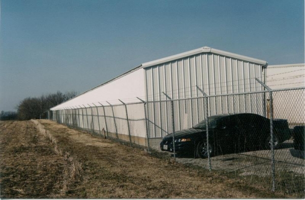Storage Building Surrounded by Fence