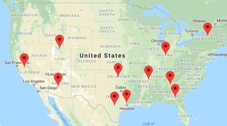 prefab metal building kits shipping map