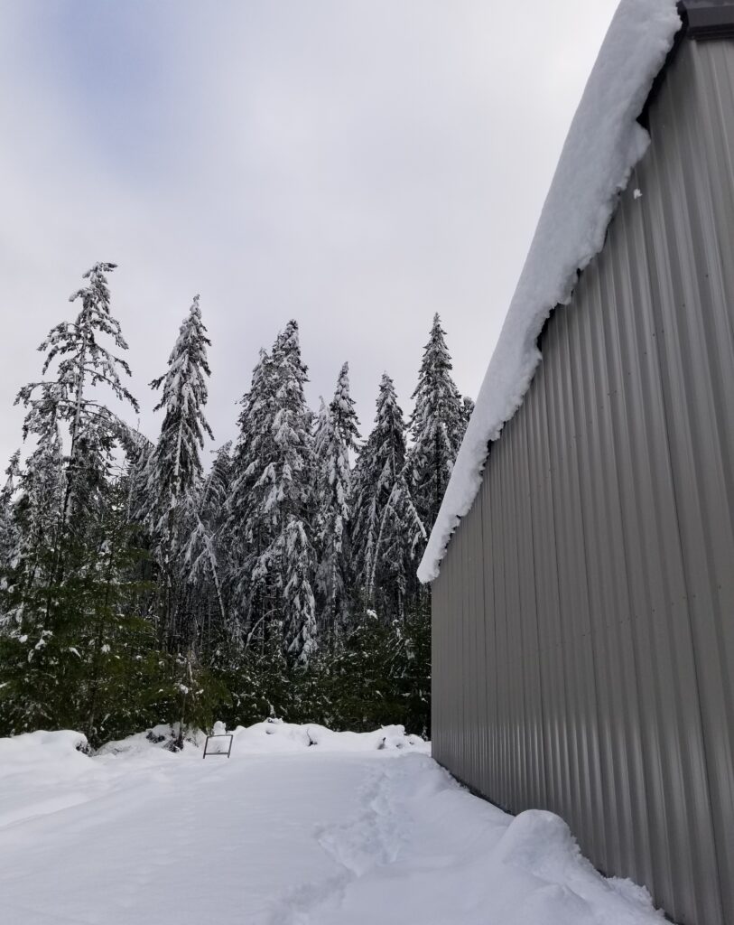 steel building winter