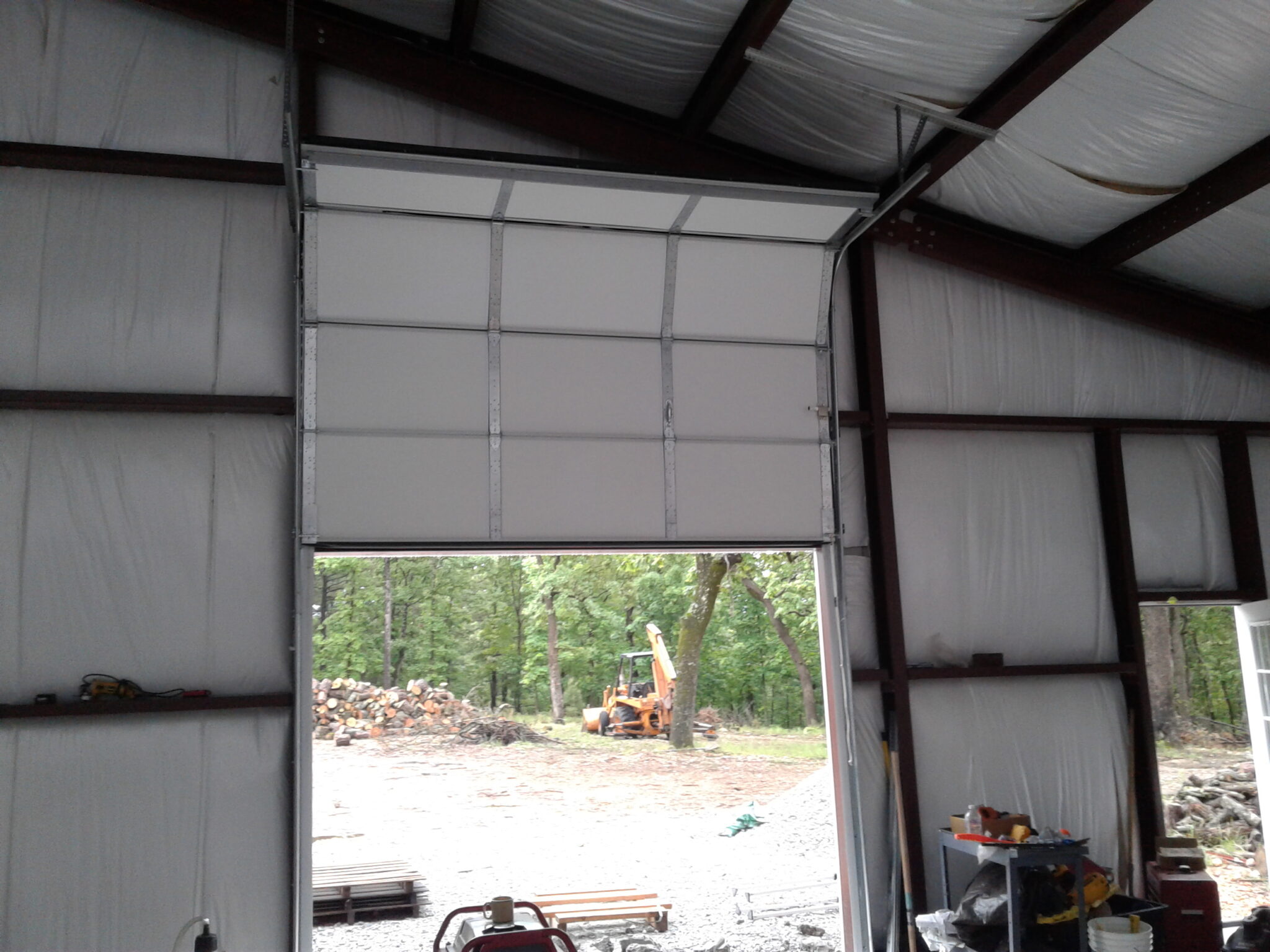 40x40x16 with 20' Enclosed Lean-to Garage and Office in Oklahoma