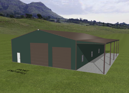 A 3D image of a metal frame building in Oregon