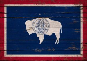 Wyoming State Flag Wooden