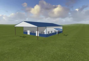 A 3D model of metal buildings in New Mexico