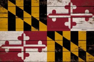 Maryland State Flag Wooden