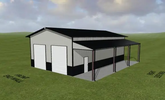 A 3D diagram of a metal building in Minnesota
